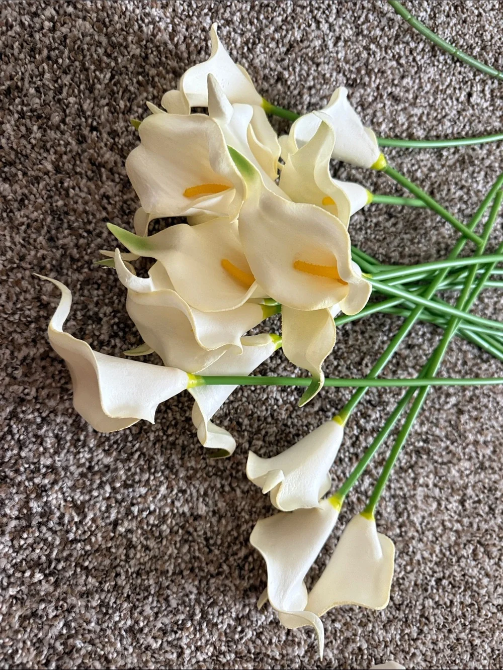 White Calla Lily Stem Decorative Accent - Unbranded